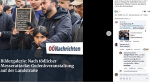Hass-Posting nach Messerattacke auf zwei Afghanen in Linz: "Einer weniger" (Screenshot Antifa Wels)