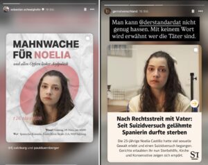Rassistische Hetze mit dem Tod von Noella Castillo: Sebastian Schweighofer (FPÖ-NR-Abg) und Gernot Schmidt (Screenshots 28.3.26)