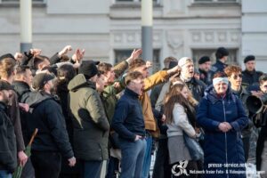 Rechtsextreme "Mahnwache" am 21.2.26 vor der französischen Botschaft (Foto: Presseservice Wien)