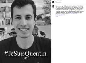 Fabian Walch (FPÖ Tirol): "JeSuisQuentin", "Ein wahrer Held!" (Screenshot Insta 21.2.26)
