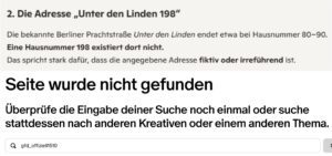 GfD: Adresse und Website existieren nicht