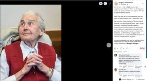 Gregory Lauder-Frost über Ursula Haverbeck: "a true heroine" (Screenshot FB 13.6.24)
