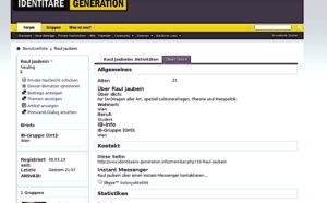 "Raul Jaubein" im Forum der Identitären Generation (Screenshot 2013)