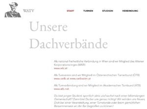 WATV: "Unsere Dachverbände": WKR, ÖTB, ATB (Screenshot Website WATV)