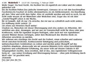 kreuz.net, User "Wahrheit": Himmler-Zitat (Screenshot 7.2.09)