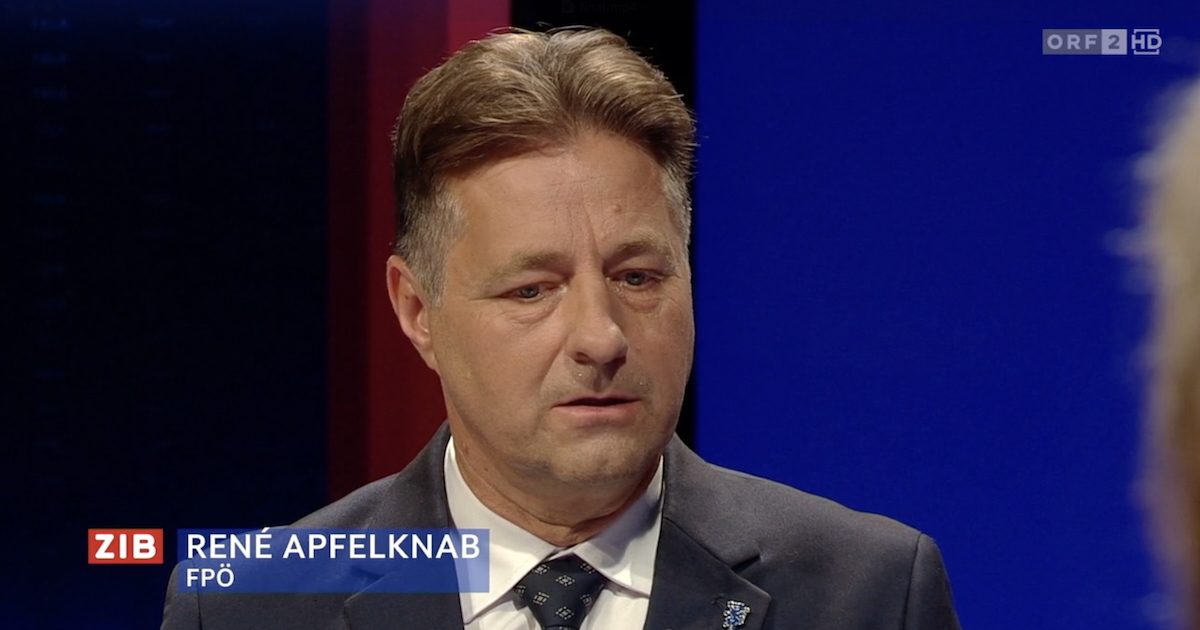 René Apfelknab im ZIB Talk zur Graz-Wahl (Screenshot ORF 23.6.26)