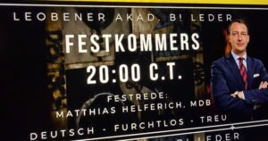 Matthias Helferich Festredner bei der Burschenschaft Leder