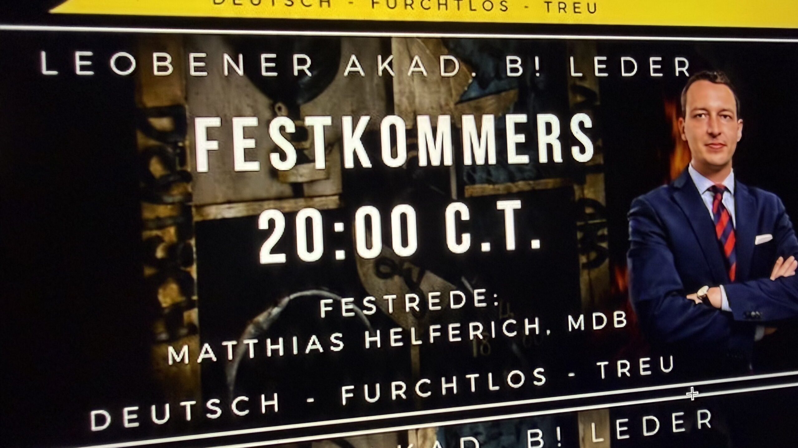 Matthias Helferich Festredner bei der Burschenschaft Leder