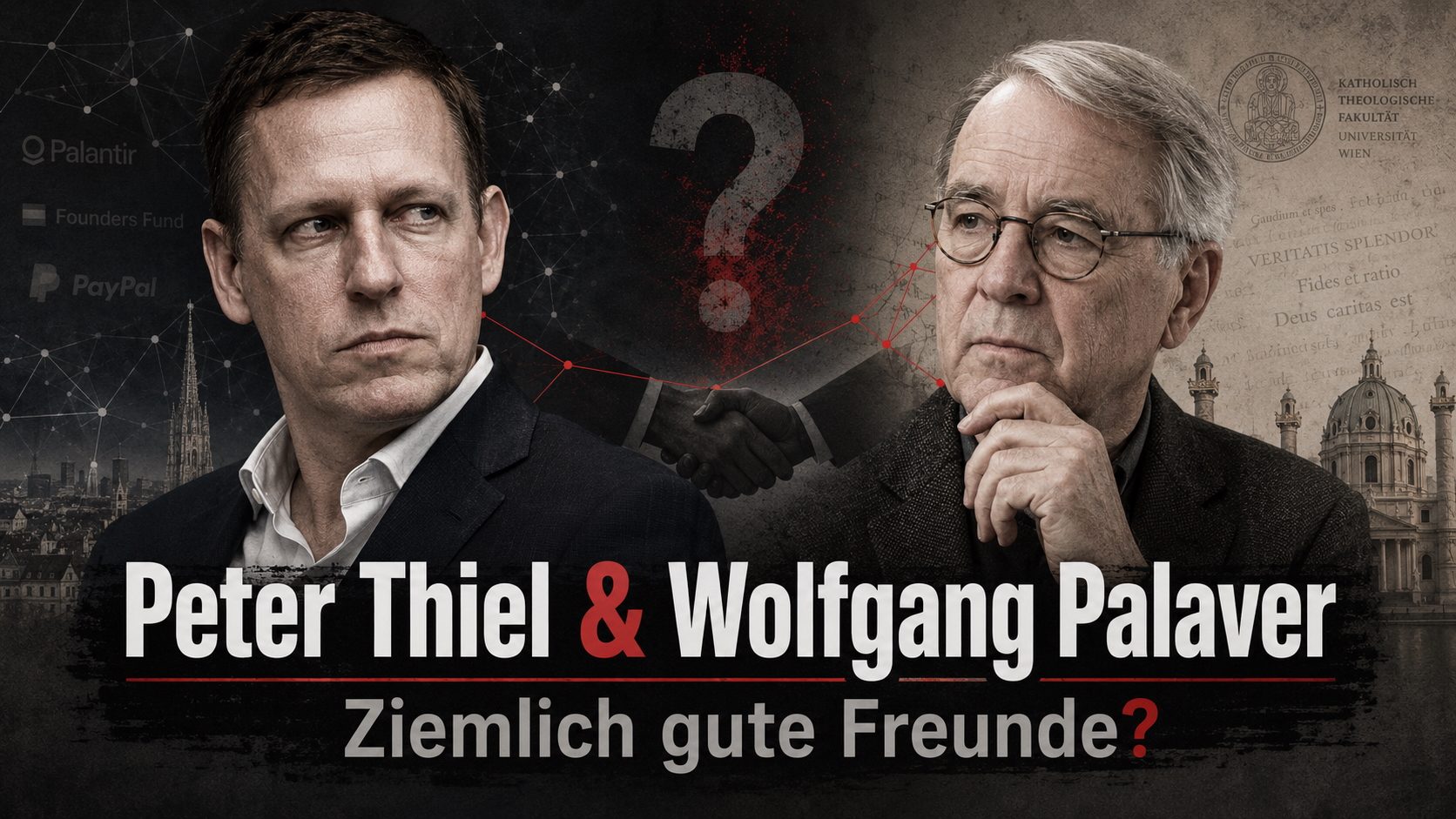 Peter Thiel und Wolfgang Palaver: Ziemlich gute Freunde? (Bild KI-generiert)