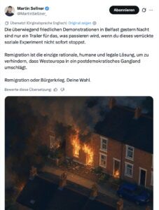 Martin Sellner: "Bürgerkrieg oder Remigration. Deine Wahl" (X 10.6.26)