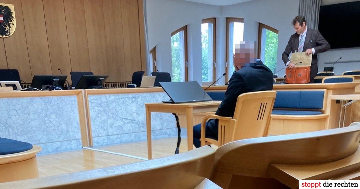 Angeklagter Michael H. am 23. Juli 26 vor einem Schwurgericht in Steyr (Foto: Phil G.)