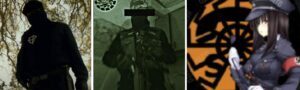 Profilbilder von Girox mit Keltenkreuz, Schwarzer Sonne und Hakenkreuz-Armbinde