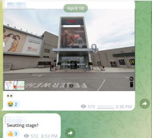 Drei Daumen hoch für die Frage „Swatting stage?“ (Screenshot TG, 18.4.26)
