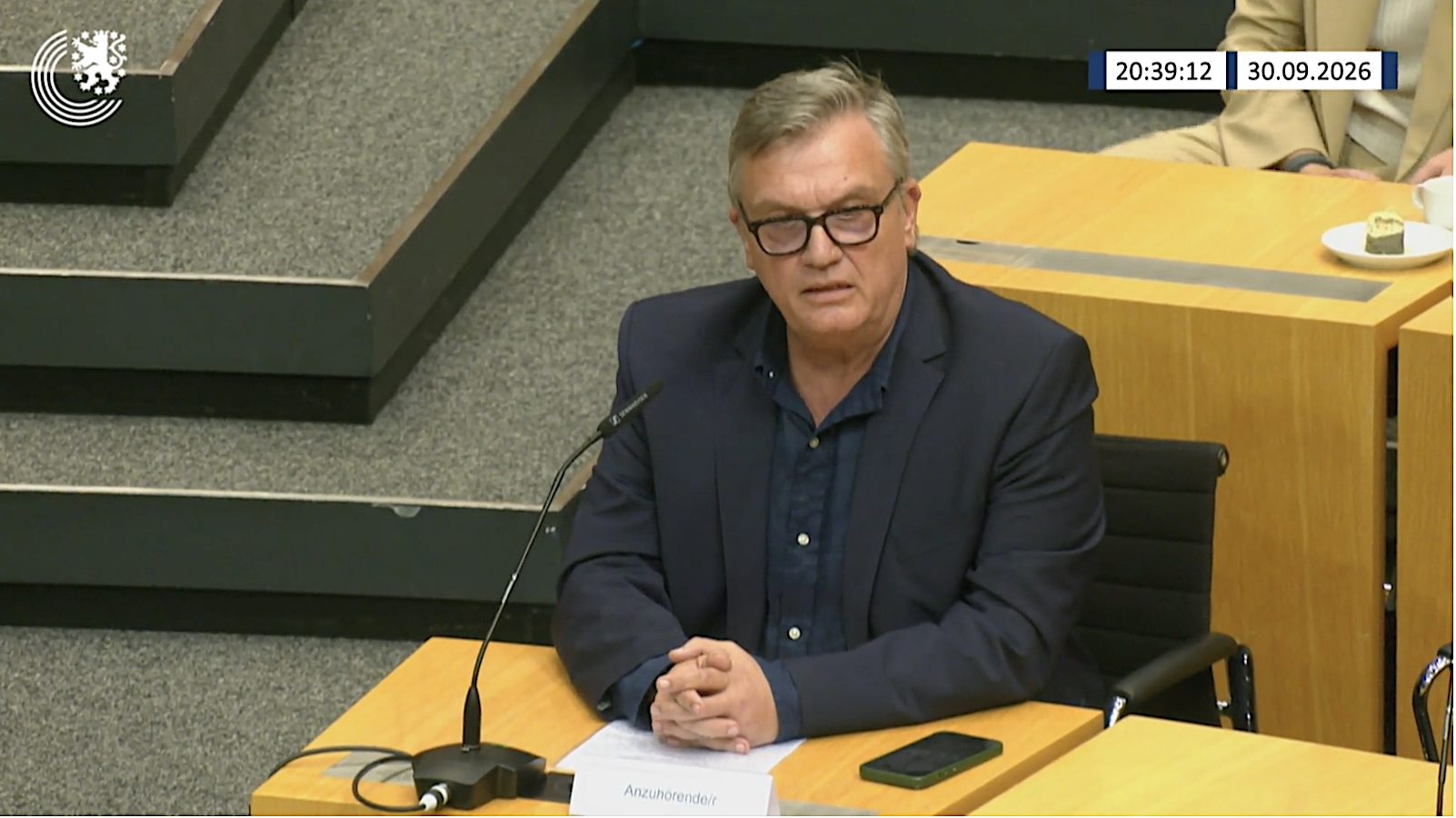 Hape Kerkeling im Landtag Thüringen zu einem AfD-Verbotsverfahren (Screenshot Landtag Thüringen, 30.9.26)