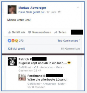 Abwerzgers und die darauf folgenden verhetzenden Postings...