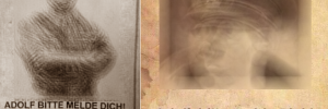 Das â€žAdolf bitte melde dich, Deutschland braucht dichâ€œ ist ein bekanntes Nazi-Sujet, das seit Jahrzehnten verbreitet wird, durch die sozialen Medien umsomehr. (Von uns wurde das Bild etwas verwackelt.)