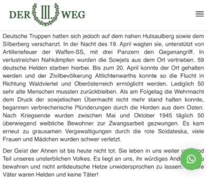 Der III. Weg: Heldengedenken in Altlichtenwarth (NÖ) – "Unsere Väter waren Helden und keine Täter!"