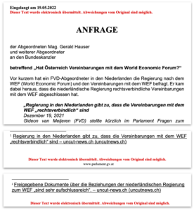 Parl. Anfrage Hauser mit Uncut und FVD als Quelle