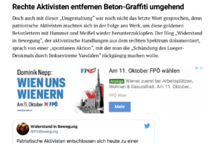 FPÖ schaltet in identitärer "Tagesstimme" ein Inserat