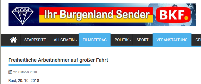 Freiheitliche Arbeitnehmer auf großer Fahrt (Screenshot Sender BKF)