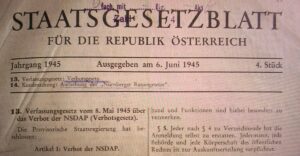 Verbotsgesetz 1945 (Quelle: nachkriegsjustiz.at)