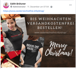 Weihnachtsaktion im Brötzner-Shop