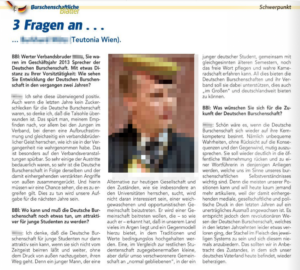 B.M. im Interview 2015 über die "Deutsche Burschenschaft": "unser deutsches Vaterland"
