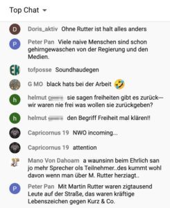 Ruf nach Rutter im YT-Chat