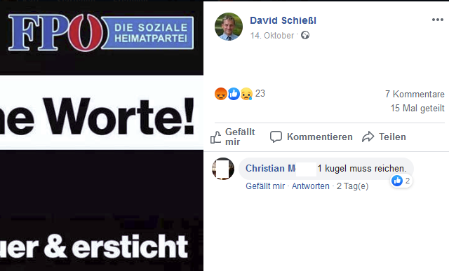 "1 Kugel muss reichen"