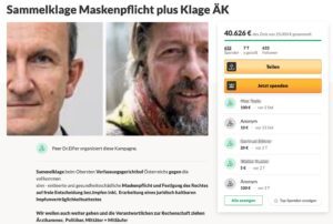 Beneder/Eifler: "Sammelklage Maskenpflicht plus Klage ÄK"