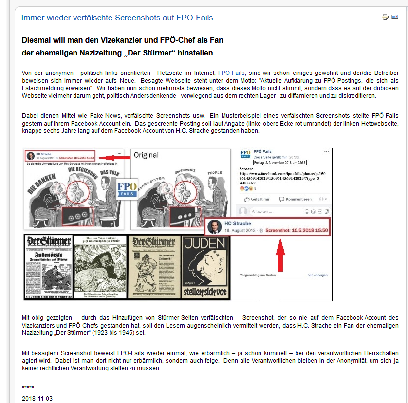 Fake-News im Posting von "Erstaunlich"