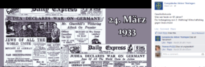 Europäische Aktion auf FB: Judea Declares War On Germany
