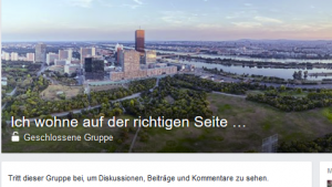 Facebook-Gruppe "Ich wohne auf der richtigen Seite der Donau"