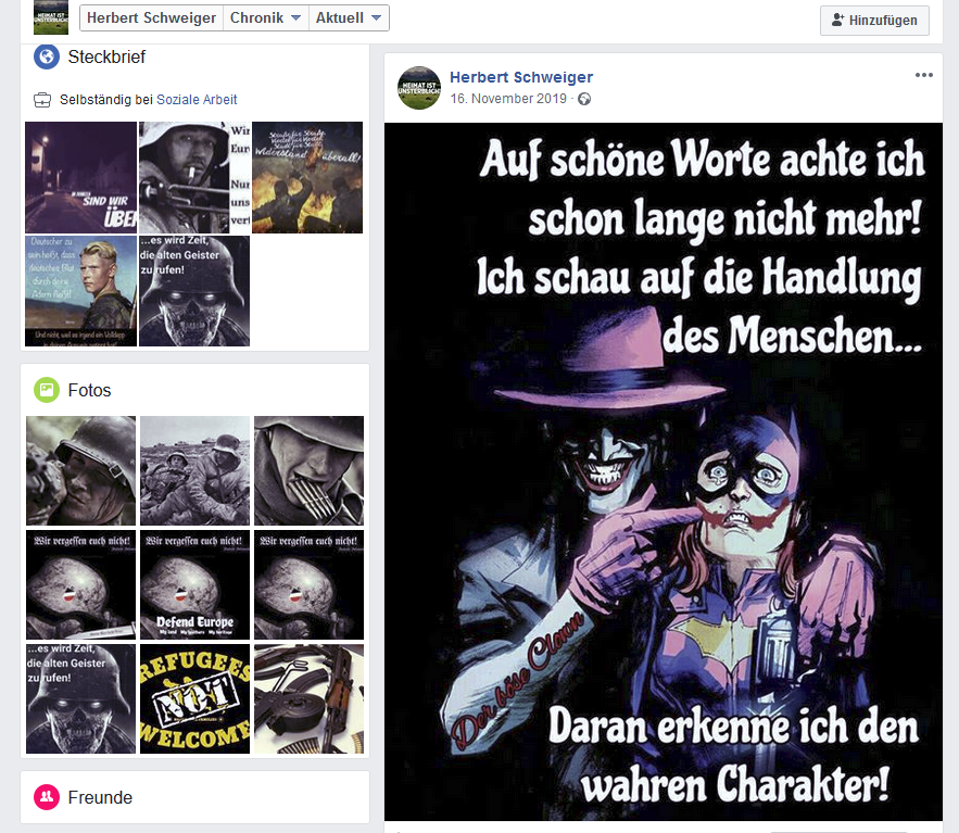 FB-Profil von Jürgen W. alias Herbert Schweiger