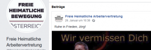 Die FHB vermisst Jörg Haider (Screenshot Facebook)