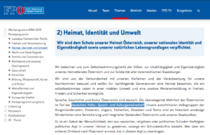 FPÖ-Parteiprogramm: „der deutschen Volks?, Sprach- und Kulturgemeinschaft”