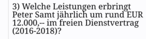 FPÖ Stmk - Mail: Leistungen von Peter Samt