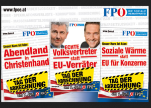 "EU-Verräter" mit Mölzer und Strache (Wahlplakat 2009)