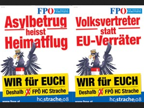 "EU-Verräter" mit Strache (Wahlplakat 2008)
