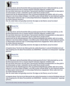 Distanzierungsgeschwurbel der FPÖlerin auf Facebook.