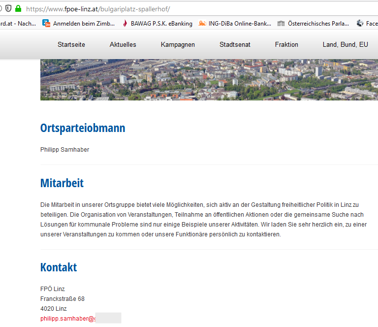 FPÖ Linz Spallerhof: Ortsparteiobmann Samhaber Philipp