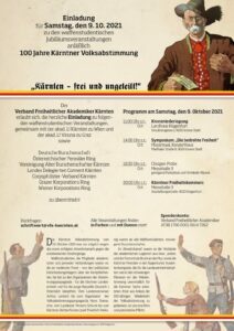 Flyer Kärntner Freiheitskommers 2021