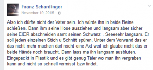 Die Folter- und Hinrichtungsphantasien von Franz Schardinger...