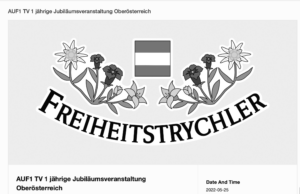 Die "Freiheitstrychler" bei AUF1-Fest