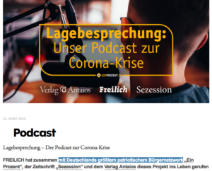 Freilich-Podcast mit Ein Prozent, Antaios und Sezession