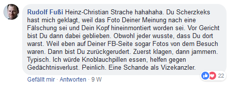 Fußi zu Strache und seinem verleugneten Treffen mit den Identitären in Spielfeld/Straß