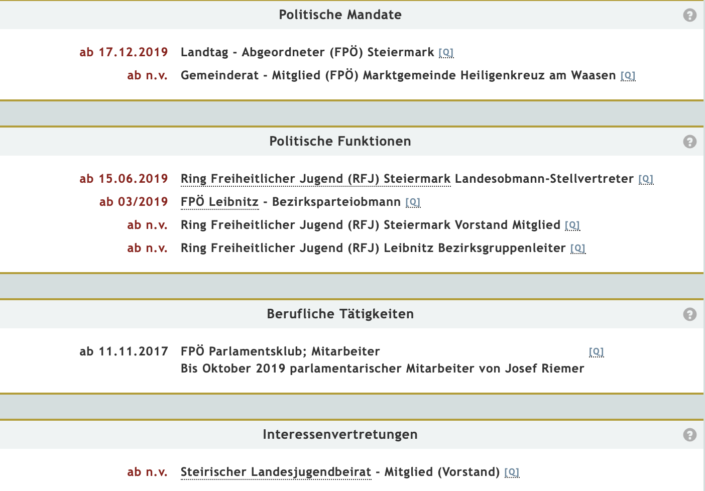 Der Multifunktionär Gerhard Hirschmann (Screenshot meineabgeordneten.at)