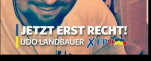 Gerhard S. im November 2022 für Udo Landbauer (Screenshot FB)