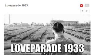 Meme: NS-Aufmarsch "Loveparade 1933"