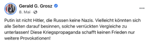 Gerald Grosz definiert, wer (k)ein Nazi ist: Putin (8.5.22)